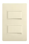 Interruptor doble 15A 120V con luz piloto marfil Luzica Bticino PU5200LM
