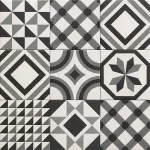 Porcelanato estilo decor mate Trinity Black 20 x 20 cm sin rectificar Mainzu