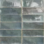 Ceramica estilo cemento brillante Alboran Aqua 10 x 30 cm sin rectificar Mainzu