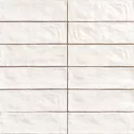 Ceramica estilo cemento brillante Positano Bianco 6.5 x 20 cm sin rectificar Mainzu