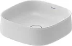 Lavatorio de sobreponer cuadrado 420 mm sin rebosadero blanco satinado Zencha Duravit 2373423279