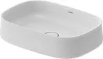 Lavatorio de sobreponer rectangular 550 mm sin rebosadero blanco satinado Zencha Duravit 2373553279