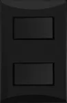 Interruptor doble 3 vias 15A 110V negro Plata Eagle 1004B-BK