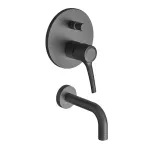 Mezclador para ducha monomando con lavapie negro mate Suche Franz Viegener Z106/S9.0-NG