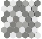 Mosaico Hexa Mix Grey 30.5 x 26.5 cm YX-WL48-115