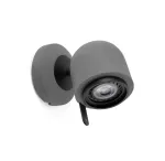 Lampara de pared dirigible GU10 8W 110V (90 x 135 mm) gris cemento Stone-1 Faro Barcelona 43500