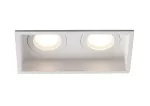 Lampara empotrada rectangular 2 luces GU10 8W 110V (171 x 89 mm) blanco Hyde Faro Barcelona 40124