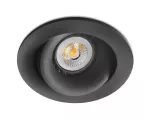 Lampara empotrada dirigible redonda GU10/MR16 8W 110V (114 mm) negro Argon Faro Barcelona 43411