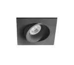 Lampara empotrada dirigible cuadrada GU10/MR16 8W 110V (115 x 115 mm) negro Argon Faro Barcelona 43412