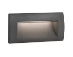 Lampara empotrada en pared rectangular LED 3W 110V 3000K IP65 (140 x 70 mm) gris oscuro Sedna-2 Faro Barcelona 70147
