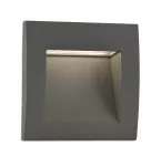 Lampara empotrada en pared cuadrada LED 3W 110V 3000K IP65 (140 x 140 mm) gris oscuro Sedna-3 Faro Barcelona 70148