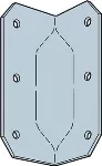 Platina angular de refuerzo 2-3/4" para madera Simpson GA1