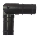 Codo articulado para cortinero 19 mm hierro negro