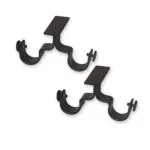 Soporte doble de techo para cortinero 19/19 mm hierro negro 658953