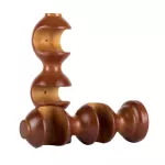 Soporte doble para cortinero 19/19 mm caoba