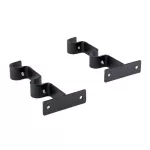 Soporte doble para cortinero 19/19 mm hierro negro 10320142 (2 por paquete)
