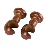 Soporte simple para cortinero 19 mm caoba