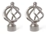 Terminal bola de alambre para cortinero 19 mm satinado 659233 (2 por paquete)