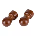 Terminal bola para cortinero 19 mm caoba (2 por paquete)