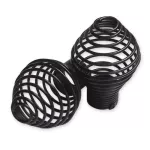 Terminal espiral para cortinero 19 mm hierro negro (2 por paquete)