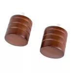 Terminal tope para cortinero 19 mm caoba (2 por paquete)