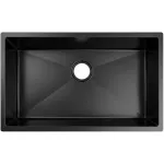 Fregadero de submontar 1 tanque negro 81 x 48 x 25 cm Prime HBS3219BL+BS01