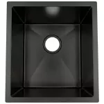 Fregadero de submontar 1 tanque negro 43 x 48 x 25 cm Prime HBS1719BL+BS01