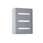 Lampara para exterior de pared 2 luces G9 60W 100-240V IP43 (130 x 100 mm) blanco mate Fussen 3 Aletas Blumenau 15133410-11