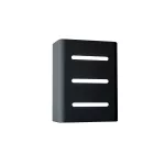 Lampara para exterior de pared 2 luces G9 60W 100-240V IP43 (130 x 100 mm) negro Fussen 3 Aletas Blumenau 15133410-51