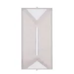 Lampara para exterior de pared 2 luces E27 100-240V IP54 (300 x 150 mm) blanco mate Planos Blumenau 44100100-11