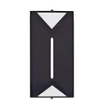 Lampara para exterior de pared 2 luces E27 100-240V IP54 (300 x 150 mm) negro mate Planos Blumenau 44100100-16