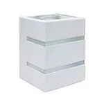 Lampara para exterior de pared G9 60W 100-240V IP43 (114 x 73 mm) blanco mate luz relieve blanco Quadro 3 Aletas Blumenau 159210-1
