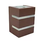 Lampara para exterior de pared G9 60W 100-240V IP43 (114 x 73 mm) marron gold Quadro 3 Aletas Blumenau 159210-12