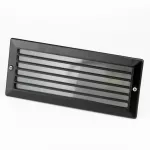 Lampara empotrada en piso E27 60W 100-240V IP44 (100 x 235 mm) con rejilla negro mate Einbau Blumenau 6200230-16