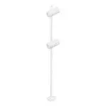 Lampara para exterior mini poste 2 luces GU10 60W 100-240V IP54 (100 x 1100 mm) blanco mate Guben Duplo Blumenau 35220410-11