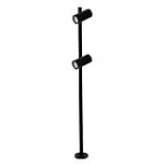 Lampara para exterior mini poste 2 luces GU10 60W 100-240V IP54 (100 x 1100 mm) negro mate Guben Duplo Blumenau 35220410-16