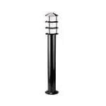 Lampara para exterior mini poste E27 60W 100-240V IP43 (130 x 750 mm) negro mate Oriental Blumenau 8375110-16