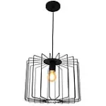 Lampara colgante E27 60W 100-240V (350 x 250 mm) negro Aramado Blumenau 882001-08