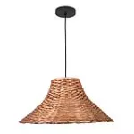 Lampara colgante E27 60W 100-240V (500 x 1250 mm) mimbre negro Bali Chapeu Blumenau 854010-08