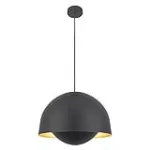 Lampara colgante 2 luces E27 60W 100-240V (405 x 1320 mm) negro Ergo Alum Blumenau 814010-08