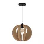 Lampara colgante E27 60W 100-240V (310 x 265 mm) madera negro Lant Blumenau 832500-08