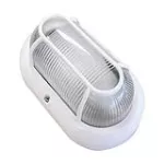 Lampara tortuga ovalada E27 40W 100-240V IP44 (202 x 122 mm) blanco brillante Clean Blumenau 2016100-04
