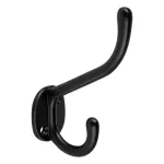 Percha doble 11 cm larga y corta negra Hermex PEPU-16 / 46832 