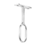 Soporte central para tubo closet ovalado 30 x 15 mm (1-3/16” x 19/32”) niquel Hermex STO-5 / 48979 