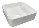 Lavatorio de sobreponer cuadrado 370 mm sin rebosadero blanco Prime 5658
