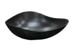 Lavatorio de sobreponer ovalado redondeado 500 x 400 mm sin rebosadero negro mate Prime 5662-2