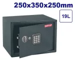 Caja fuerte electronica 25 x 35 x 25 cm (19 litros) fijable en pared o suelo Emtop EESF2503