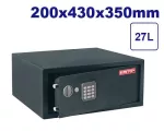 Caja fuerte electronica 20 x 43 x 35 cm (27 litros) fijable en pared o suelo Emtop EESF3503