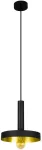 Lampara colgante E27 15W 110V (1760 mm) negro y oro satinado Whizz Faro Barcelona 20160