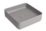 Lavatorio de sobreponer cuadrado 400 mm sin rebosadero grafito claro Deca L.11040.85